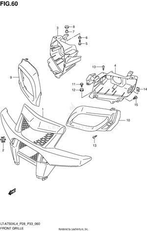 Front Grille (lt-a750xl4 P28) Schematic