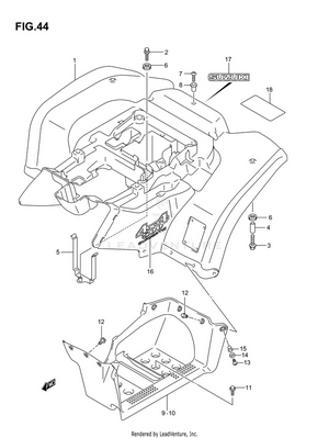 Rear Fender (model K4) Schematic