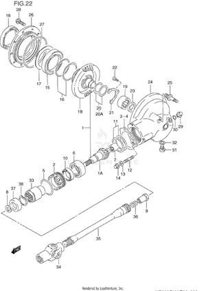 Propeller Shaft - Final Drive Gear Schematic