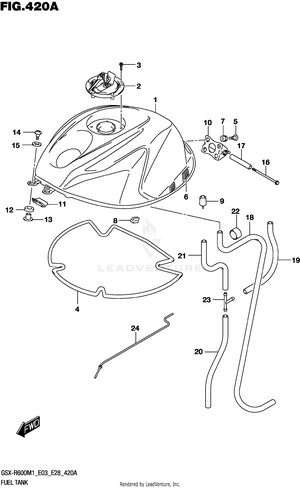 Fuel Tank (gsx-r600z:(e03,e28)) Schematic