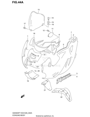 Cowling Body (model X) Schematic