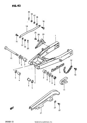 Rear Swinging Arm Schematic