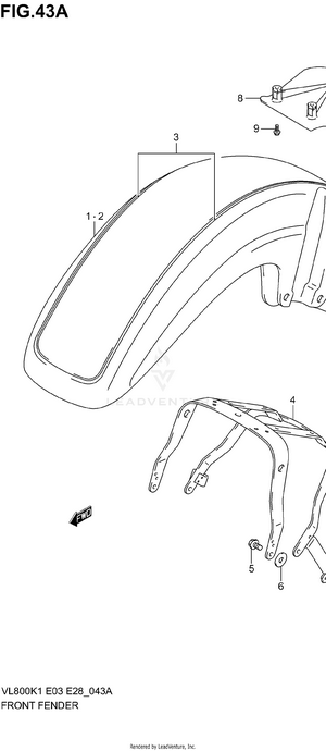 Front Fender (model K2) Schematic
