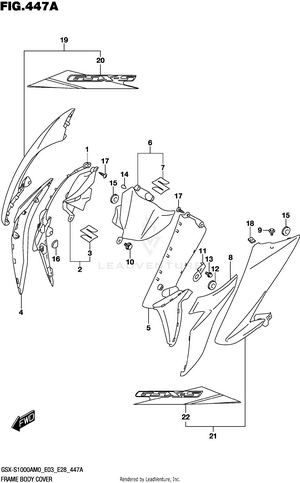 Frame Body Cover (gsx-s1000za) Schematic
