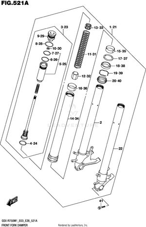 Front Fork Damper Schematic