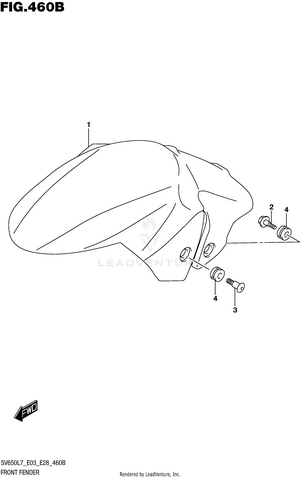Front Fender (sv650l7 E33) Schematic