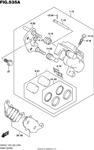 Front Caliper Schematic