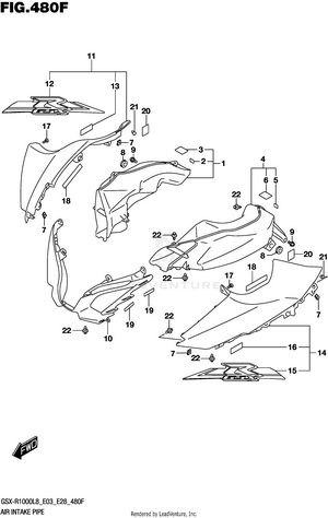 Air Intake Pipe (gsx-r1000rzl8 E03) Schematic