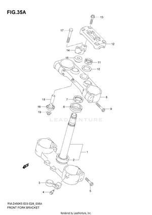 Steering Stem (model K7) Schematic