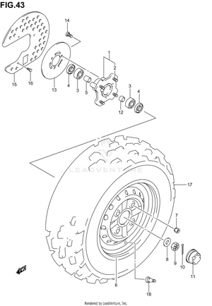Front Wheel (model K2/k3) Schematic
