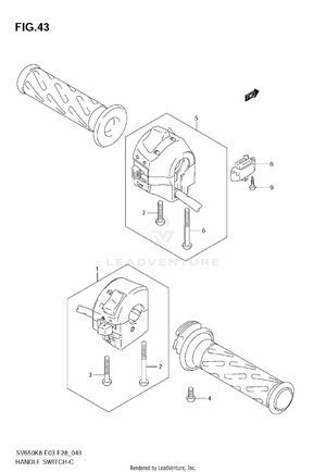 Handle Switch (sv650k8/ak8) Schematic