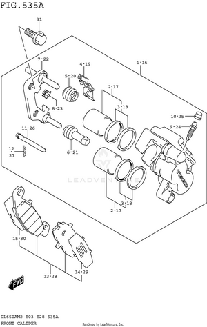 Front Caliper Schematic