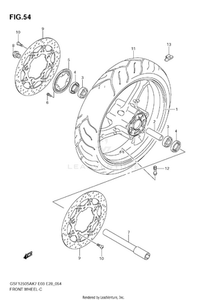 Front Wheel (gsf1250sak7/sak8/sak9) Schematic