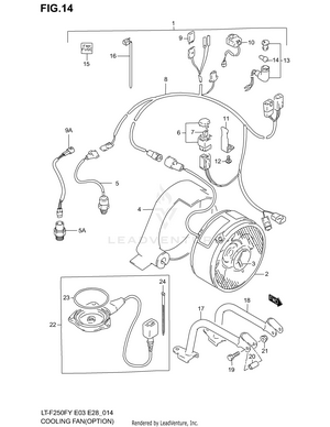Cooling Fan (optional Model X/y/k1) Schematic