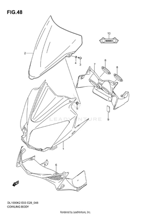 Cowling Body (model K2/k3) Schematic