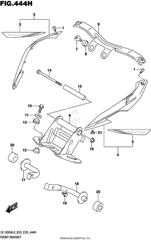 Front Bracket (dl1000xal8 E28) Schematic