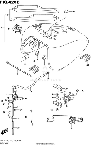 Fuel Tank (vl1500bl7 E28) Schematic