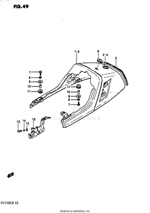 Seat Tail Cover (model Z) Schematic