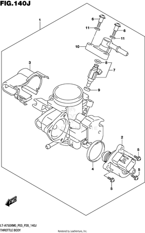 Throttle Body (lt-a750xpzm0 P33) Schematic