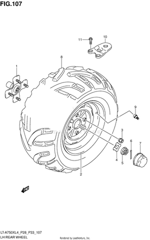 Lh Rear Wheel (lt-a750xzl4 P33) Schematic