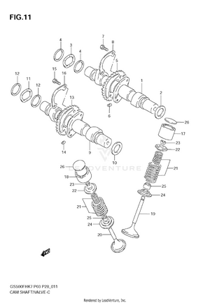 Camshaft - Valve Schematic