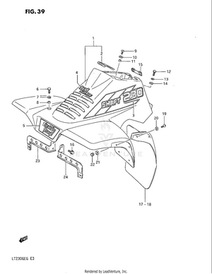 Front Fender (model G) Schematic