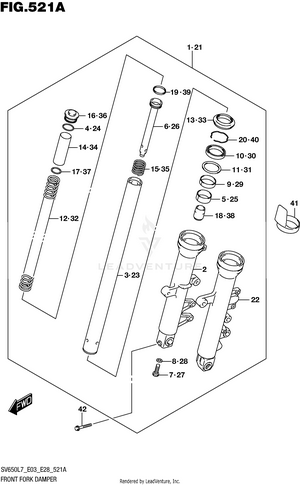 Front Fork Damper Schematic