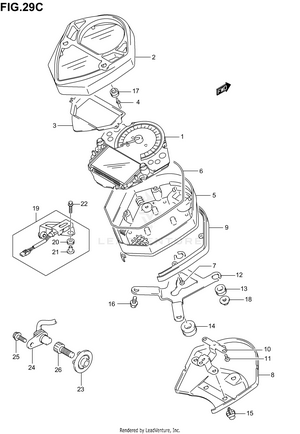 Speedometer (sv1000k5) Not For U.s. Market Schematic