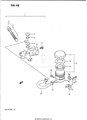 Front Master Cylinder (model J/k) Schematic