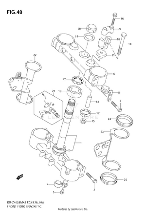 Front Fork Bracket (model K5/k6) Schematic