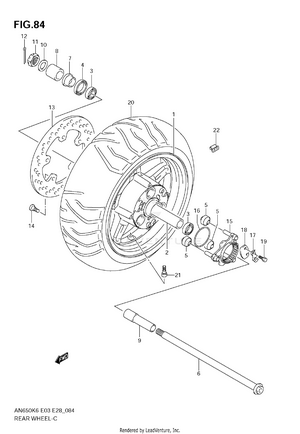 Rear Wheel (an650k6) Schematic