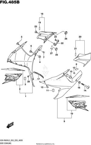 Side Cowling (ard) Schematic