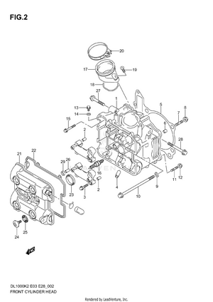 Front Cylinder Head Schematic