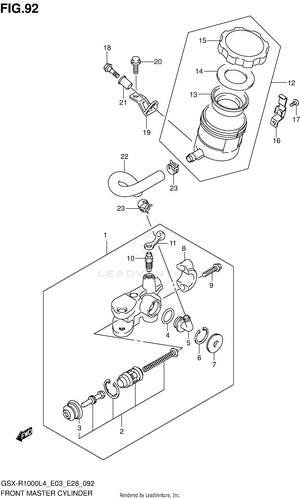 Front Master Cylinder Schematic