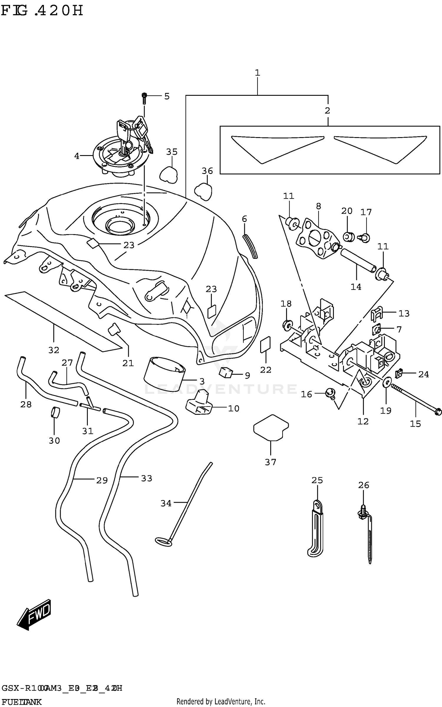 FUEL TANK (GSX-R1000RZA:E03,E28)
