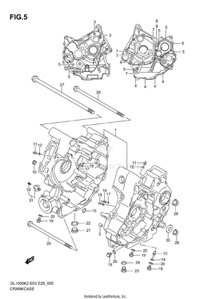 Crankcase (model K2/k3/k4/k5) Schematic