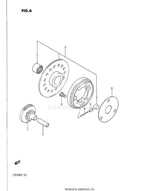 Starter Clutch (model H) Schematic
