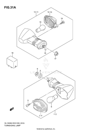 Turnsignal Lamp (model K4/k5/k6) Schematic