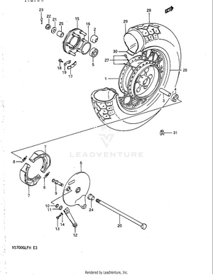 Rear Wheel (vs700glfg/glpg) Schematic