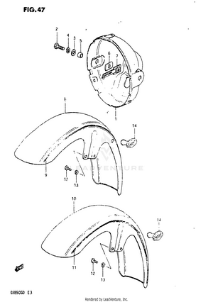 Headlamp Housing-front Fender Schematic