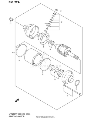 Starting Motor (model Y/k1/k2) Schematic