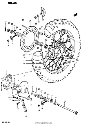 Rear Wheel (model Z) Schematic