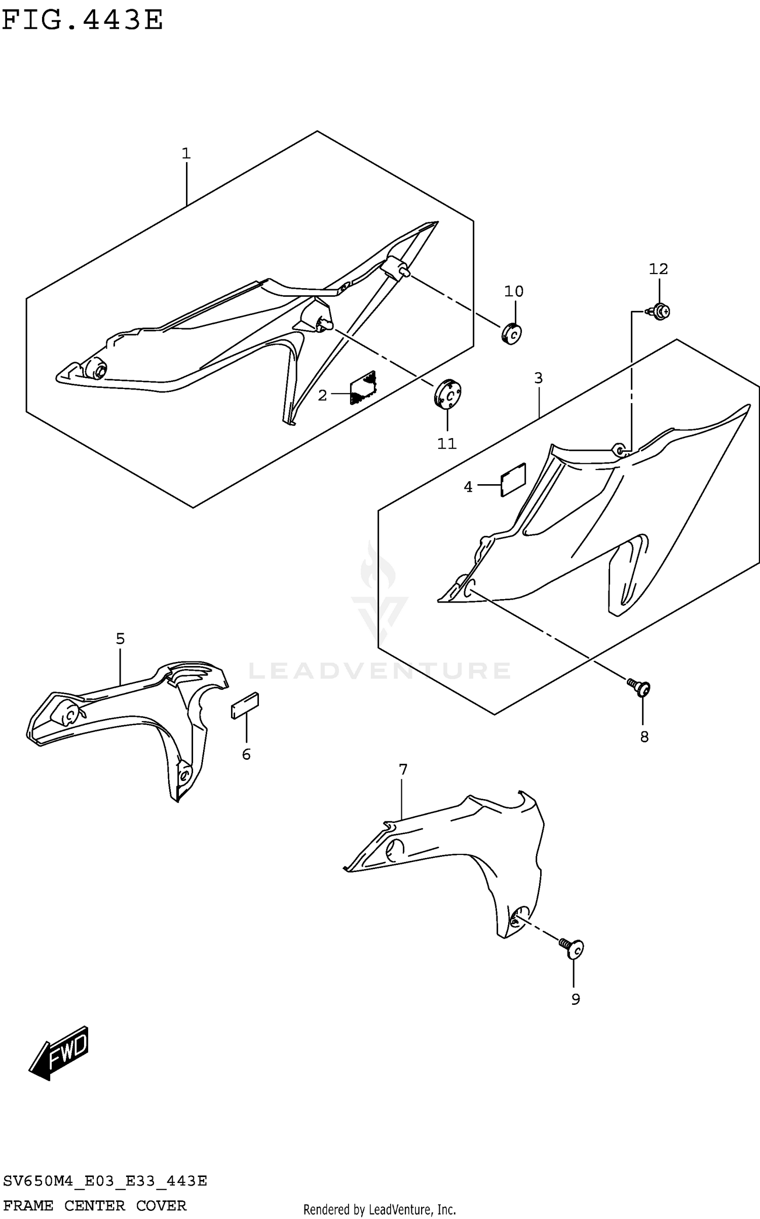 FRAME CENTER COVER (SV650XAM4 E28)