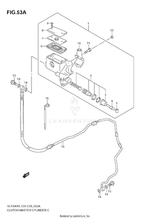 Clutch Master Cylinder (model K7/k8/k9) Schematic