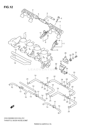 Throttle Body Hose/joint Schematic