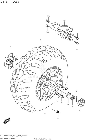 Lh Rear Wheel (lt-a750xpzm2 P03) Schematic