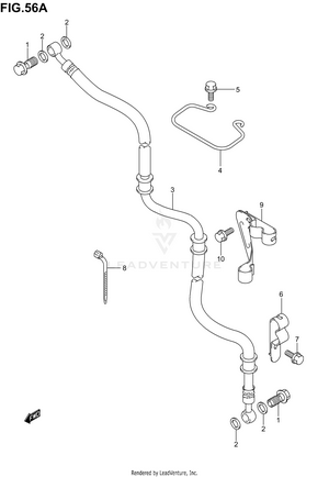 Front Brake Hose (an400k4/k5/k6) Schematic