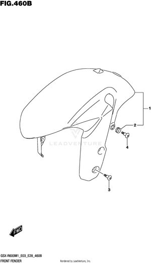 Front Fender (gsx-r600z) Schematic