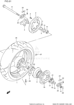Rear Wheel (model P/r) Schematic