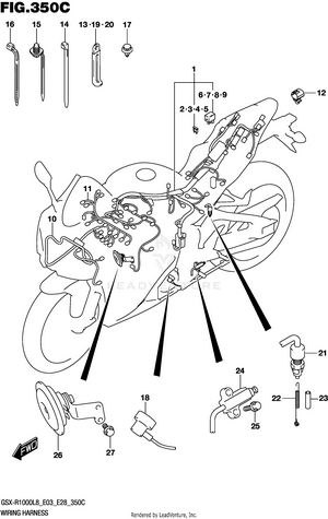 Wiring Harness (gsx-r1000al8 E03) Schematic